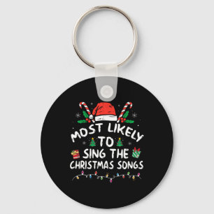 Llavero Más Probable Que Cante Las Canciones De Navidad Na