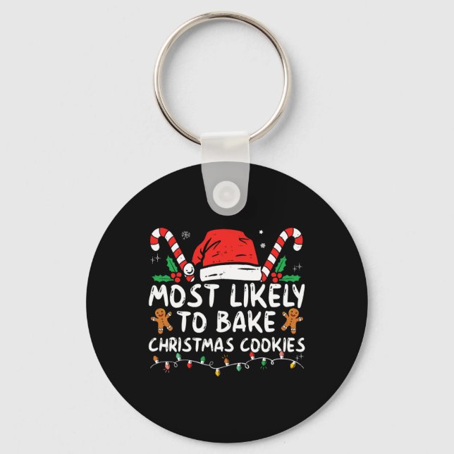 Llavero Más Probable Que Compre Galletas De Navidad (Anverso)