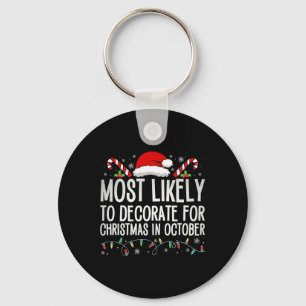 Llavero Más Probable Que Decore Para Navidad En Octubre X