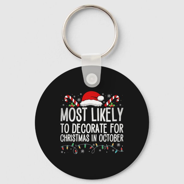 Llavero Más Probable Que Decore Para Navidad En Octubre X (Anverso)