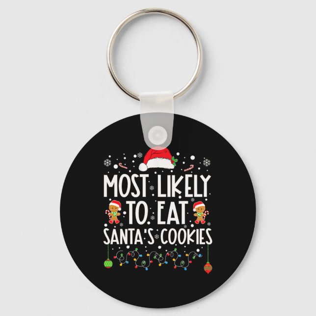 Llavero Más Probable Que Se Coma Las Galletas De Santa Par (Anverso)