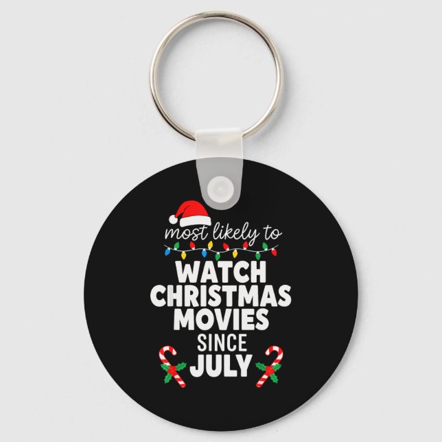Llavero Más Probable Ver Películas De Navidad Julio Navida (Anverso)