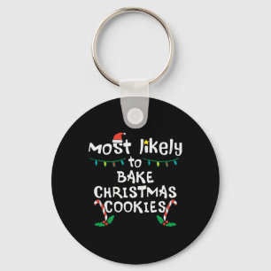Llavero Más probables Navidades pasteles Cookie Xmas Matc