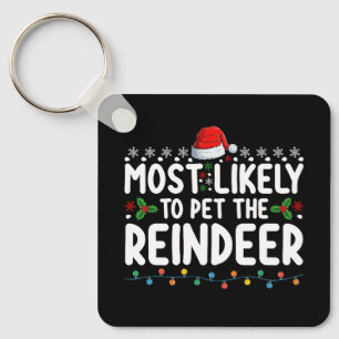 Llavero Más Propenso A Acariciar Al Reno En Navidad