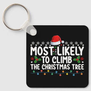 Llavero Más Propenso A Trepar Al Árbol De Navidad Familiar
