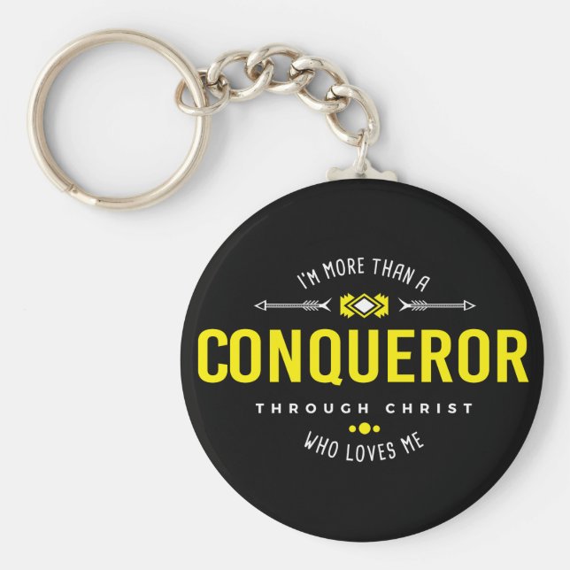Llavero Más que un conquistador de Keychain (Frente)