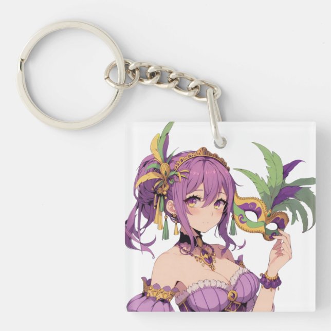 Llavero Máscara Anime Mardi Gras (Frente)