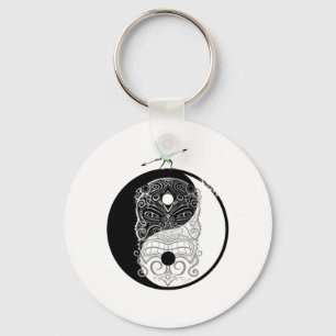 Llavero Máscara de guerrero Tiki Yin Yang