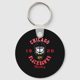 Llavero Máscara de Hockey Chicago Blackhawks Negra Oficial