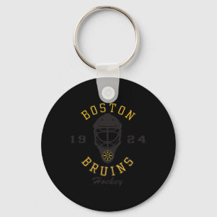 Llavero Máscara de Hockey de Boston Bruins Blanca Licencia