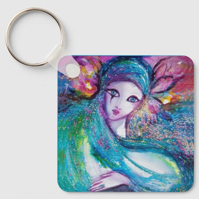 Llavero MÁSCARA EN MÁSCARA AZUL / Mascaradas Venecianas (Anverso)