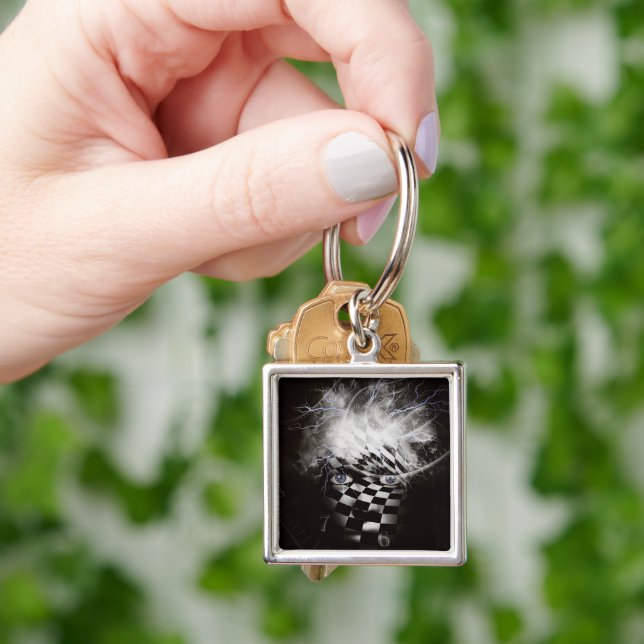 Llavero Máscara mística con espirales de tiempo (Mano)