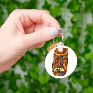 Llavero Máscara Tiki Tribal Estilo Polinesio