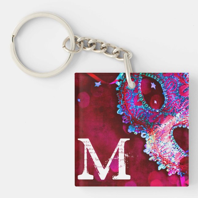 Llavero Mascarada disfraz disfraz Halloween Mardi Key Chai (Frente)