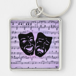 Llavero Máscaras de Música y Teatro Purpura