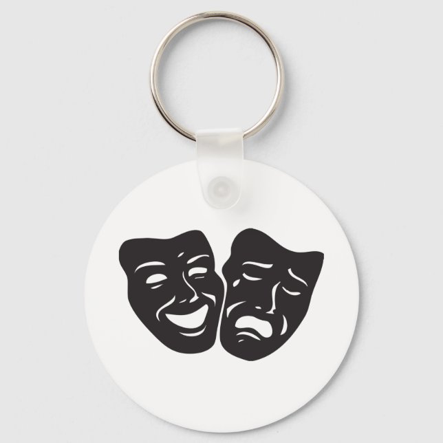 Llavero Máscaras de teatro de tragedia de comedia (Anverso)