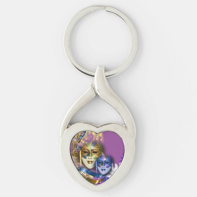Llavero Máscaras venecianas del quinceanera de la (Anverso)