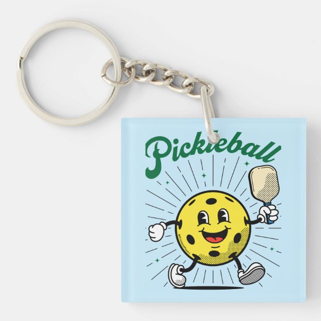 Llavero MASCOT DE PICKLEBALL por PickleballPlayerz (Frente)