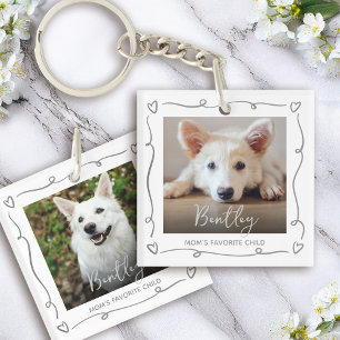 Llavero Mascota 2 Foto Garabatos Corazón Mamá Hijo Favorit