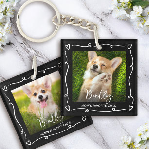 Llavero Mascota 2 Foto Garabatos Corazón Mamá Hijo Favorit