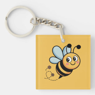 Llavero Mascota de abeja infantil con rastro de puntos