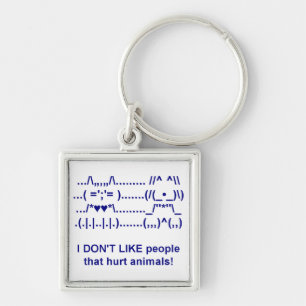 Llavero Mascota de crueldad animal Cadena para gatos de pe