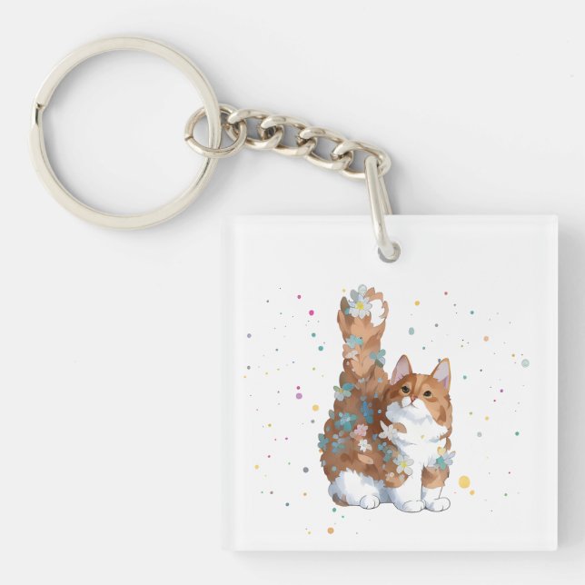 Llavero Mascota de gato kitsch (Frente)