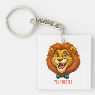Llavero Mascota de León Adorable con Pajarita para Niños
