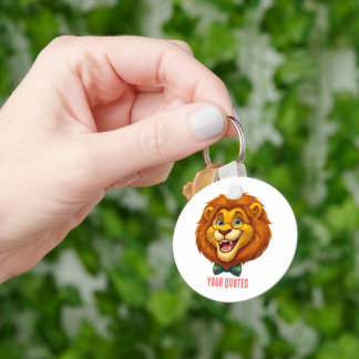 Llavero Mascota de León Adorable con Pajarita para Niños
