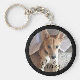 Llavero Mascota de perro Personalizado lindo foto y cadena