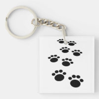 Mascota de Personalizado suave Paw Trail Keychain