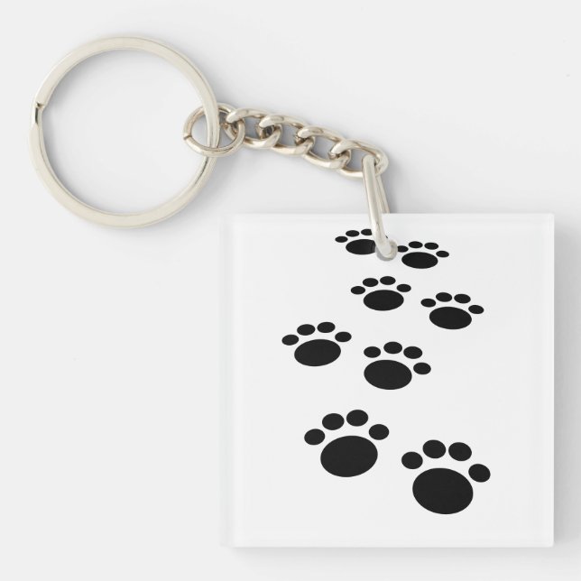 Llavero Mascota de Personalizado suave Paw Trail Keychain (Frente)