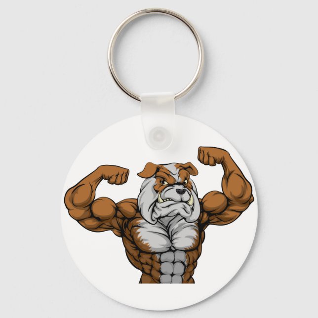 Llavero Mascota del bulldog (Anverso)