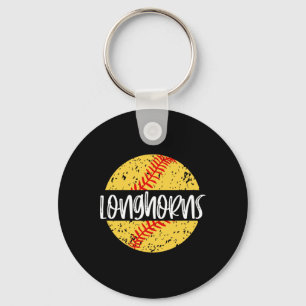 Llavero Mascota del equipo de softbol Longhorns Espíritu e