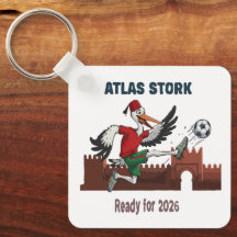 Mascota Deportiva Fútbol Atlas Stork Marruecos 202