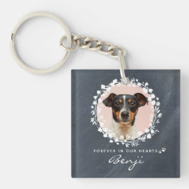 Llavero Mascota en memoria de perro personalizado perdió W