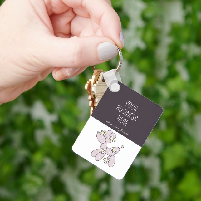 Llavero Mascota grooming globo empresa de mermelada de per (Mano)