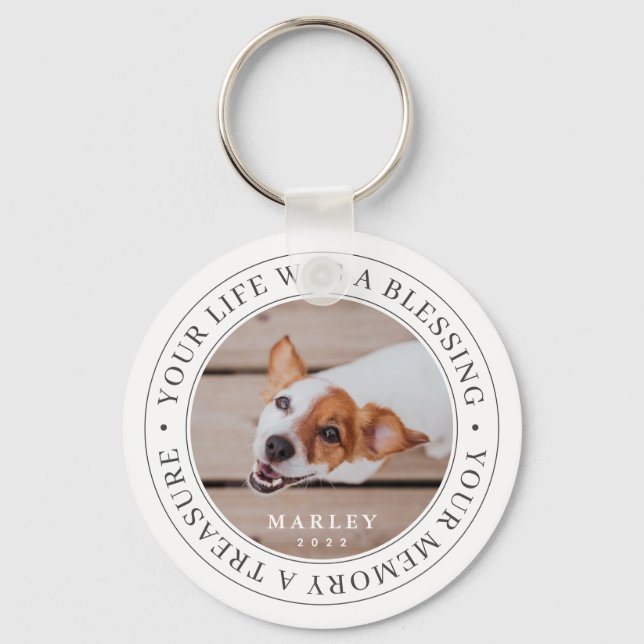 Llavero Mascota memora tu vida como una bendición moderna  (Anverso)