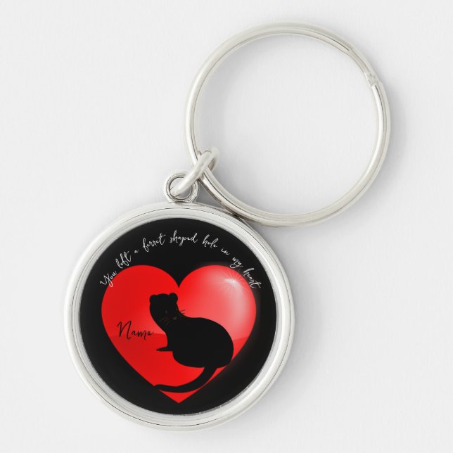 Llavero Mascota memorial keepsake ferret (Frente)