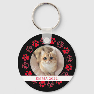 Llavero Mascota Paw Personalizado Cat Photo Ceramic