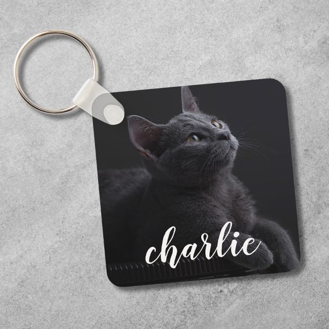 Llavero Mascota personalizado Foto Nombre personalizado (Pet Photo Keychain)