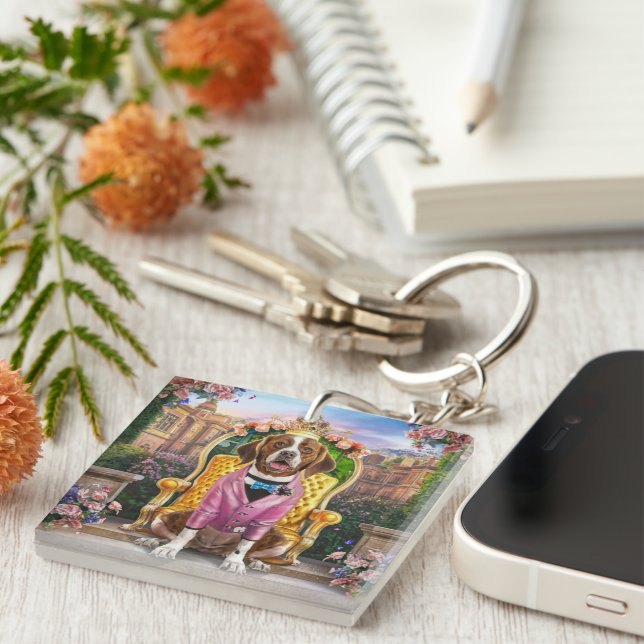 Llavero Mascota personalizado foto perro amante de la foto (Frente Derecha)