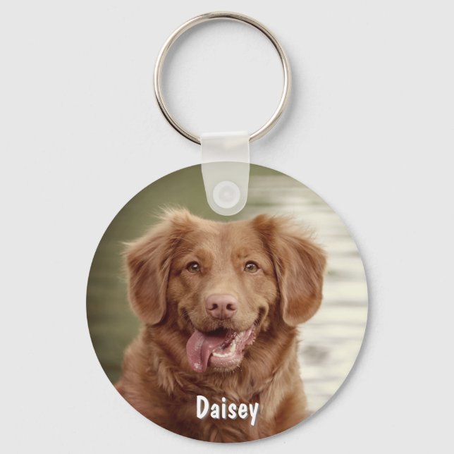 Llavero Mascota personalizado Foto Perro Lover Keepsake Ke (Anverso)