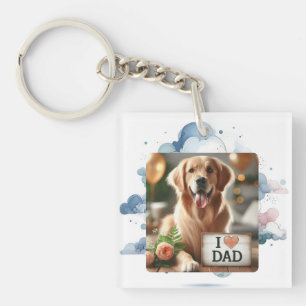 Llavero Mascota personalizado Foto Perro papá Blue Waterco