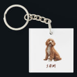Llavero Mascota Personalizado Goldendoodle<br><div class="desc">Keychain Mascota personalizado. Este es un Goldendoodle. Envía un mensaje de texto con el color de tu dorado y haré un plato específico para ese color. Te enviaré un enlace para ese color o me enviaré la raza de perro. Los cambios deben hacerse antes de que se ordene la cadena...</div>
