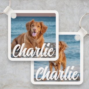 Llavero Mascota personalizado Keepsake del perro fotográfi