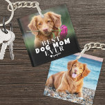 Llavero Mascota personalizado perro mejor foto de mamá<br><div class="desc">¡Dale a la madre del perro en tu vida un toque único con esta cadena de fotos de doble cara de la personalizado "Mejor Mamá del Perro"! Diseñado para mamás, papás o cualquier amante de las mascotas, esta cadena de teclas te permite añadir dos fotos diferentes de tu amigo peludo,...</div>