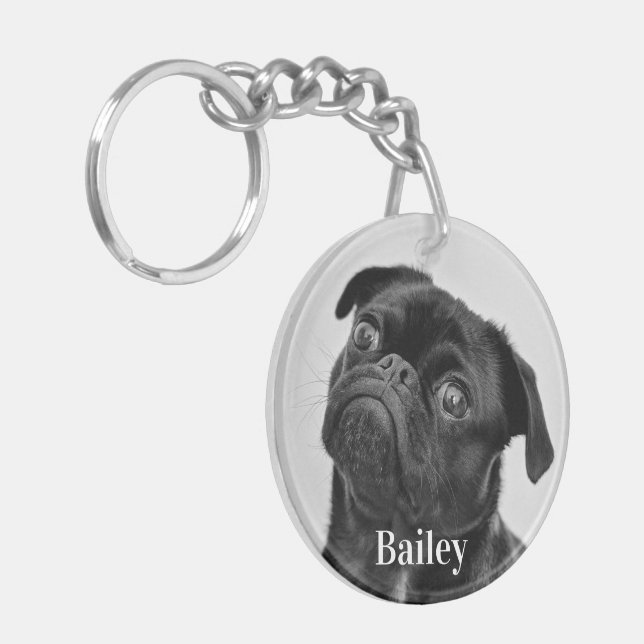 Llavero Mascota personalizado Photo Dog Lover (Frente Izquierda)