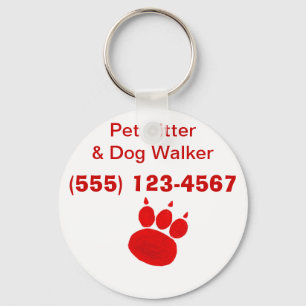 Llavero Mascota Sitter y Perro Walker Paw Print