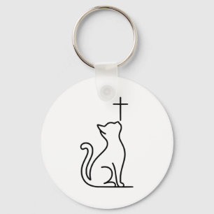 Llavero Mascotas Gatos Aman a Jesús Ser Feliz Salvador 
